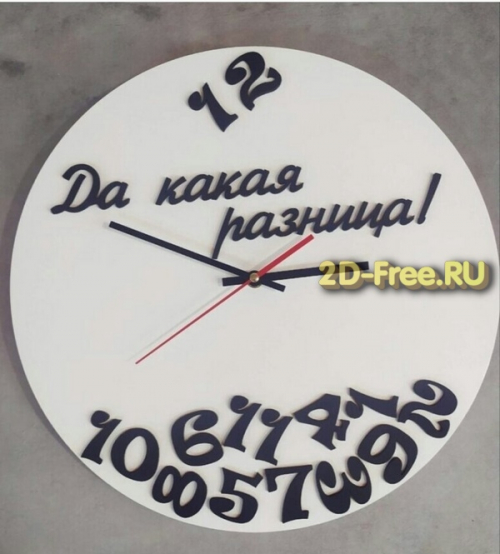 Часы макет "Да какая разница" cdr формат