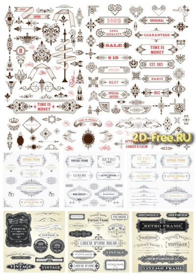 Векторы набор Free Vectors for Laser Cutting 232