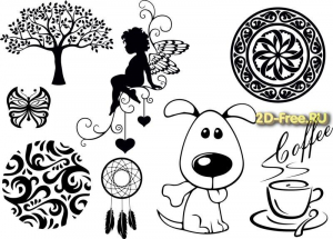 Векторы набор Free Vectors for Laser Cutting 053
