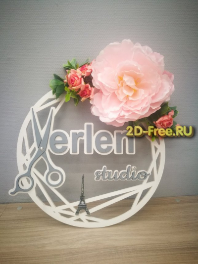 Декор на стену для салона красоты макет