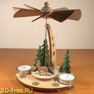 Новогодний светильник карусель cdr