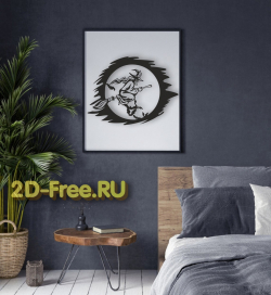 Ведьма панно на стену 2D