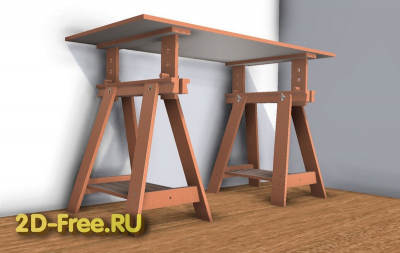 Стол верстак макет