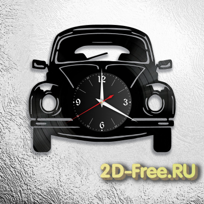 Часы на пластинке авто Retro