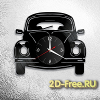 Часы на пластинке авто Retro