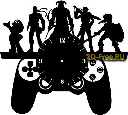 Часы gamepad макет 99 формат cdr