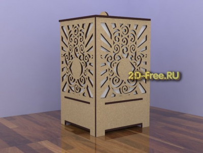 Светильник из фанеры макет