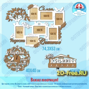 Набор Рамка, Часы, Ключница 008 Cdr