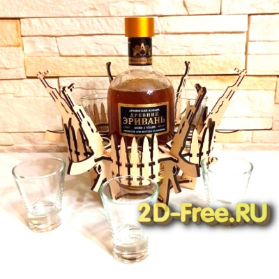 Бар к 23 февраля 2D макет для лазерной резки