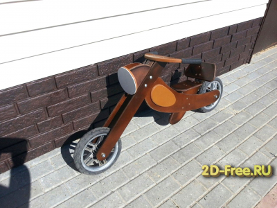 Модель балансировочного велосипеда 2D макет