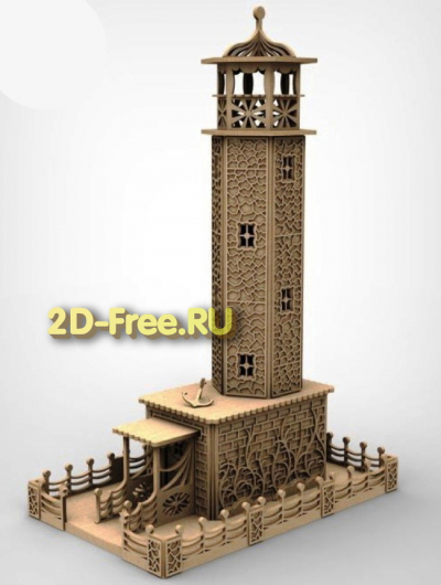 Маяк 2D макет для лазерной резки