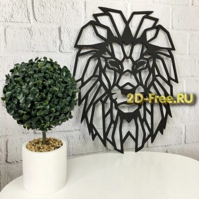 Лев панно формат cdr