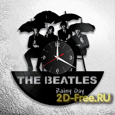Часы из пластинки музыка BEATLES 7
