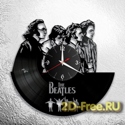 Часы из пластинки музыка BEATLES 8