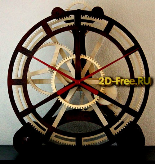 Часы круглые макет 21 cdr
