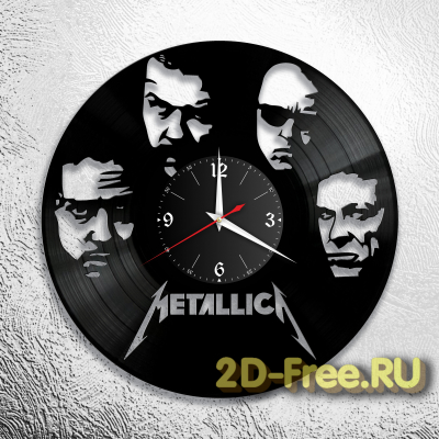 Часы из пластинки музыка Metallica 2