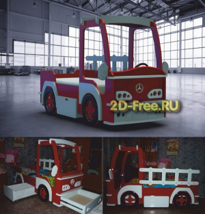Детская кроватка автомобиль