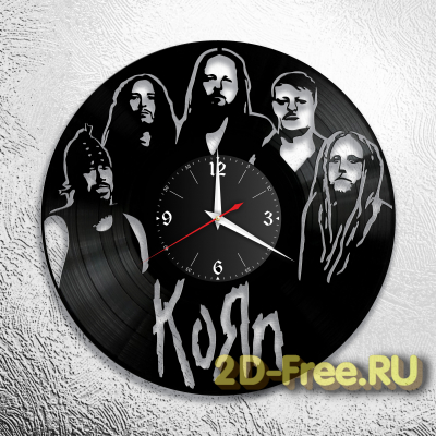 Часы из пластинки музыка Korn
