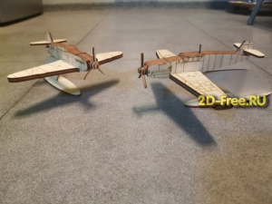 Самолет на подставке макет cdr