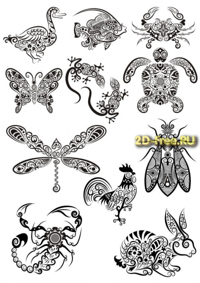 Векторы набор Free Vectors for Laser Cutting 249