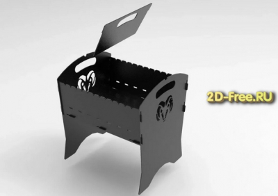 Макет шашлычницы для резки по металлу dxf