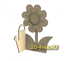 Открытка детская цветок 2D