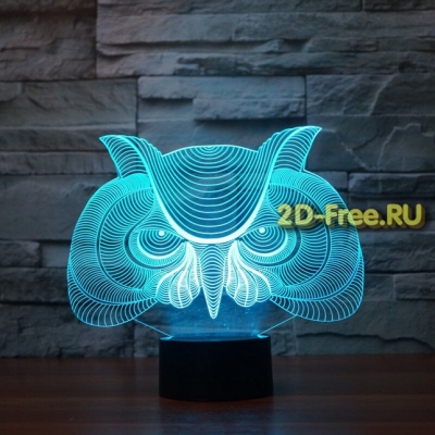 Светильник LED сова макет