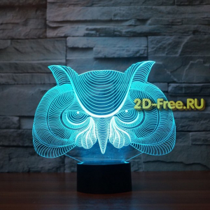 Светильник LED сова макет