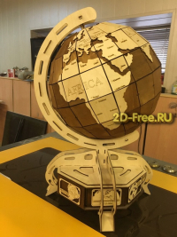 Макет глобуса для лазерной и чпу резки