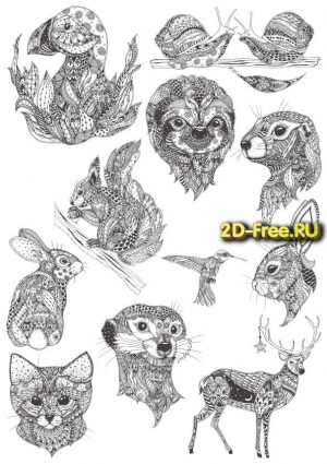 Векторы набор Free Vectors for Laser Cutting 144