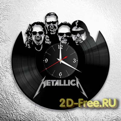 Часы из пластинки музыка Metallica 3