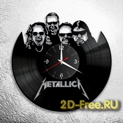 Часы из пластинки музыка Metallica 3