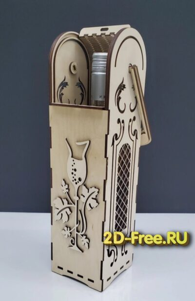 Коробочка под вино 2D макет