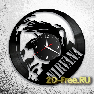 Часы из пластинки музыка Nirvana