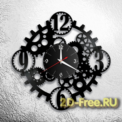 Часы на пластинке цифры #6