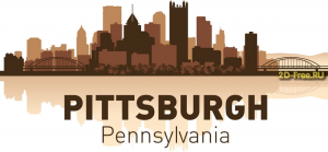 Vector American cities Pittsburg cdr format