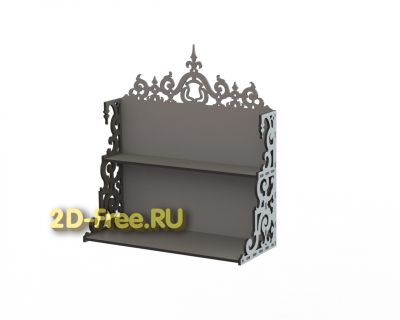 Полка на стену 2D макет