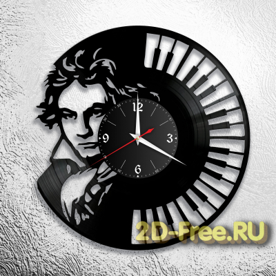 Часы на пластинке Бетховен