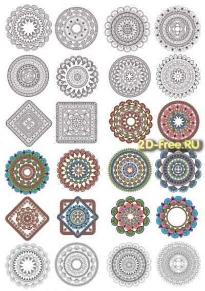 Векторы набор Free Vectors for Laser Cutting 024
