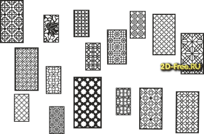 Векторы набор Free Vectors for Laser Cutting 129