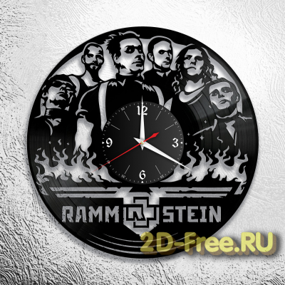 Часы из пластинки музыка Rammstein 2