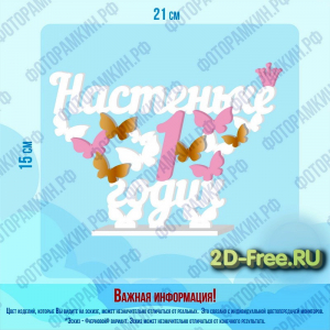 Настеньке 1 годик табличка