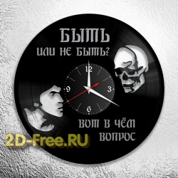 Часы из пластинки русская музыка Высоцкий 6