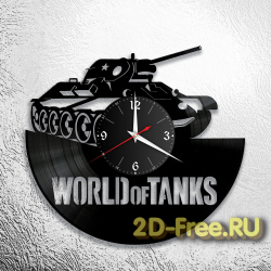 Часы на пластинке WOT