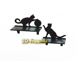 Полки с котятами 2D макет
