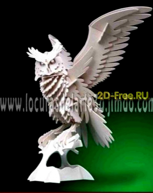 Макет для лазерной резки филин
