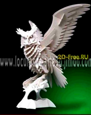 Макет для лазерной резки филин