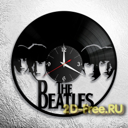 Часы из пластинки музыка BEATLES 6