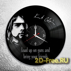 Часы из пластинки музыка Nirvana 4