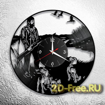 Часы на пластинке охота 3